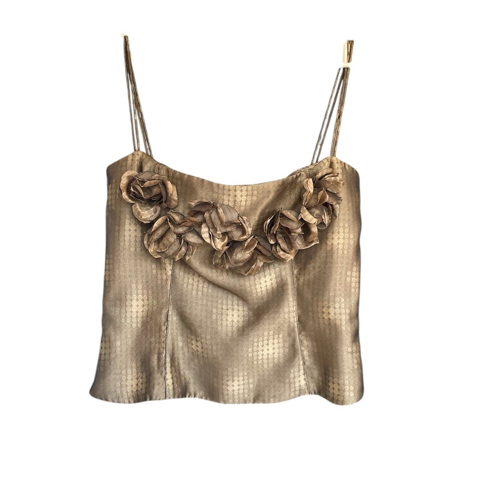 Rare Vintage Armani Collezioni corset with flower details. Size: 48